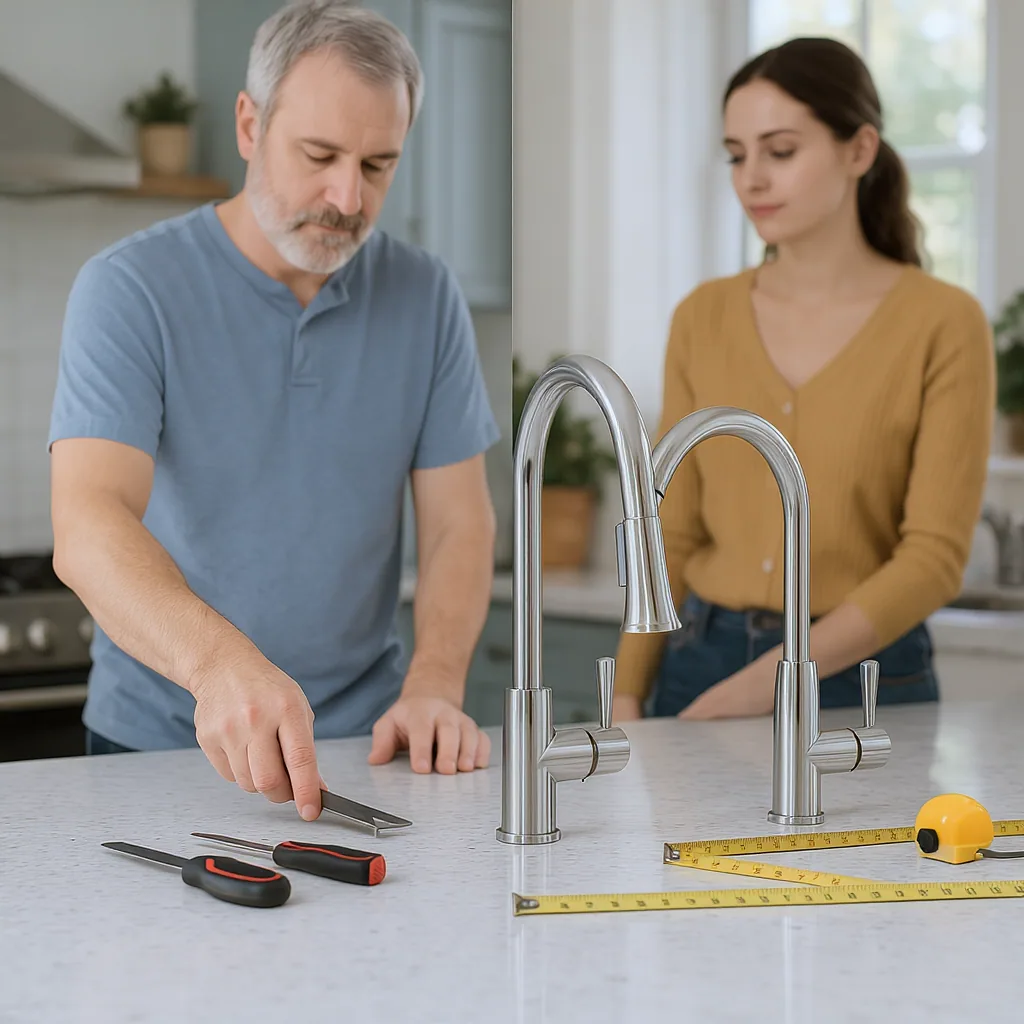 Two Kitchen Faucet Models One Single-handle And Pull-down Compared On